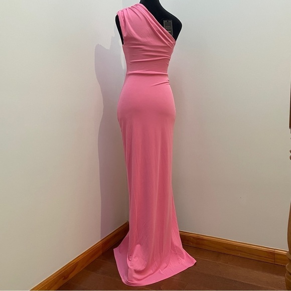 NEW! Michael Costello x REVOLVE- Sofie Gown One Shoulder Pink Maxi Dress Size XS - Picture 11 of 15